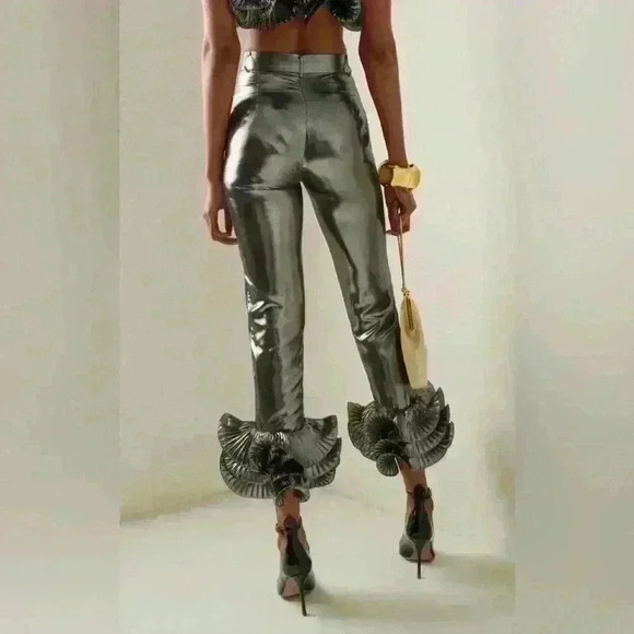 New Arrivals Lilou Ruffle Pants in Rive Droite Size Xtra Small - Picture 2 of 14